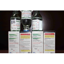 Paracetamol Infusion 1g / 100ml, perfusion de paracétamol 500mg / 50ml, perfusion de paracétamol dans une bouteille en verre, paracétamol dans un sac en plastique